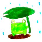 作品雨のカエル