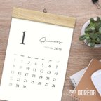 作品【4月始まりカレンダー】かわいいカレンダー・木製壁掛けカレンダー（A4サイズ-タテ）