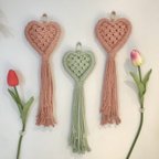 作品heart macrame ♡pink♡