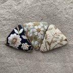 作品インド刺繍リボン　ヘアピン　トライアングル　パッチンピン