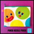 作品【パンチニードル×フラットポーチ H 】Punch Needle Flat Pouch H
