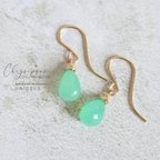 作品クリソプレーズの一粒ピアス｜chrysoprase