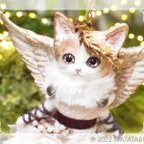 作品【CAT】天使猫のバッグチャーム（GOLD）