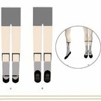 作品ソックスガーターと靴柄タイツ