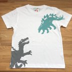 作品受注制作 kidsTシャツ「スピノサウルスvsステゴサウルス」100~140cm対応
