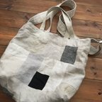 作品リネンパッチの2wayショルダーbag【クロ】