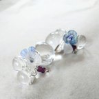 作品＊◌球体と花◌＊《樹脂フックピアス/クリップイヤリング/ネジバネイヤリング》