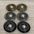 作品23mm3色6個パール入りボタン