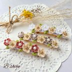 作品flower barrette/3colors