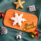 作品【雪の結晶クッキー】アイシングクッキー クッキー プチギフト クリスマス かわいい お菓子 