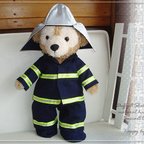 作品ぬいぐるみSサイズ43cm用★本格的！消防士コスチューム★firefighter