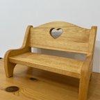 作品木製ベンチ（ドール、小物用）／メープル色