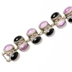 作品Vintage 1930’s　violet×black　glass rhinestone 　bracelet