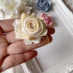 作品黄色【作成キット】ミニ薔薇ブローチ🌹　　Instagram動画レシピ付き　(紙レシピなし)