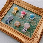 作品ビーズ刺繍の流れ星ピアス/イヤリング