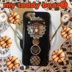 作品【再販】my teddy bear③iphoneケース❤️  くま テディベア ニット 千鳥柄 リボン ベロア iphoneケース スマホケース  チェック 