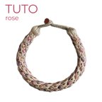 作品＝受注制作=［籠目組］組紐のブレスレット『TUTO-rose-』