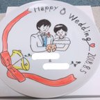 作品  結婚記念日プレート