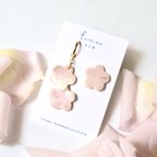 作品※完売　【1点限定】 桜花　＊ 陶器イヤリング