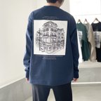 作品『2024新作』USAコットン バックプリント ロングスリーブTシャツ ユニセックス 5色展開 【ネイビー】