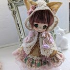 作品♪オビツ11お洋服セット.*･ﾟさくらミルクティー.(C)ミニスウィーツドール アウトフイット spring