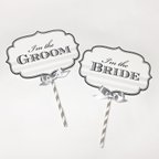 作品フォトプロップスGROOM & BRIDE モノトーン〜