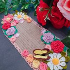 作品ドイリー レース編み お花のコースター
