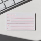作品PASSWORD NOTES  Ruled line / パスワードノート英語罫線付き20枚　名刺サイズの管理カード