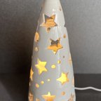 作品クリスマス　ツリー大　陶器　可愛い　ホワイト