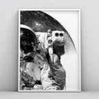 作品A4 アートポスター 「宇宙飛行士1」　おしゃれ 北欧 インテリア 雑貨