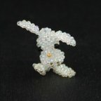 作品【ビーズアクセサリー】☆キララうさぎ（小）クリスタルAB☆