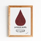作品Joyeux Noël-まつぼっくり-　 インテリアイラストポスター