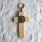 作品聖テレージア croix de berceau セルロイド 十字架 フランスアンティーク