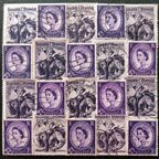 作品ヨーロッパ 古切手 カラーパレット（紫系）DA-STE136