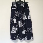 作品浴衣リメイク Ｆ ギャザースカート  コットン 着物  浴衣スカート