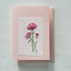 作品【母の日】刺繍カード/ カーネーション