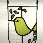 作品小鳥のオーナメント ステンドグラス