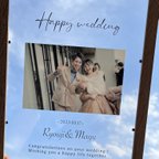 作品【フレーム付】結婚式 お祝い A4　クリア 写真　写真入り　クリア　クリアボード　名前入り ウェディングフォト