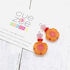 作品【香水瓶ピアス/イヤリング】『Pink orange sorbet＊ピンクオレンジシャーベット』