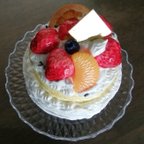 作品ケーキ台付き　パンケーキ朱肉