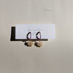 作品Flower earrings (butter)