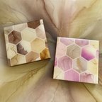 作品hexagon tile style コースターパネル2枚set