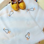 作品[🈹９月夏サヨナラセール!]あひるちゃん刺繍🐤シルキー３重レーヨン１５０c幅５０センチ単位