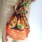 作品【ピッツァ】限定一点　おいしそうなシリーズ　リアルピザ　ピッツアのバルーン巾着バッグ
