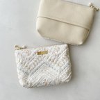 作品tissue pouch / インド刺繍生地のティッシュポーチ