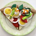 作品ピザ2切れセット/フェルトままごと🍕