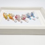 作品【つまみ細工】お花畑のイヤリング/ピアス