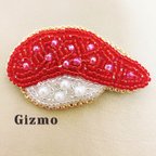 作品OSUSHIのブローチ【ビーズ刺繍】