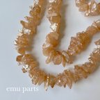 作品クォーツクリスタルnugget pink beads6p