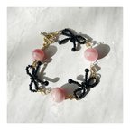 作品Ribbon rosequartz bracelet